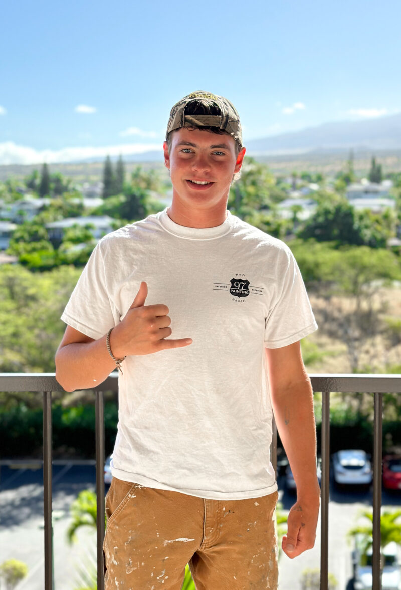 97 Painting Maui crew member